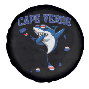 Cape Verde Flag Map Shark Cape Verdean Roots Spare Tire Cover TS14 Print Your Wear