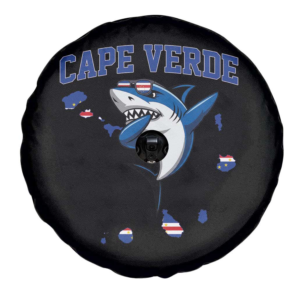 Cape Verde Flag Map Shark Cape Verdean Roots Spare Tire Cover TS14 Print Your Wear