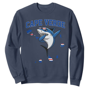 Cape Verde Flag Map Shark Cape Verdean Roots Sweatshirt