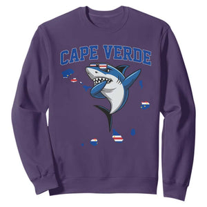 Cape Verde Flag Map Shark Cape Verdean Roots Sweatshirt