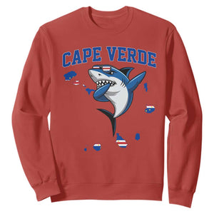 Cape Verde Flag Map Shark Cape Verdean Roots Sweatshirt