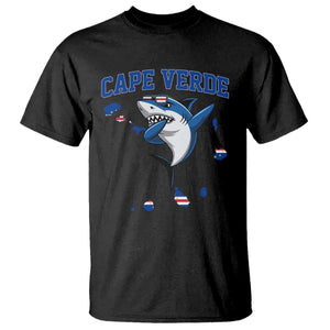 Cape Verde Flag Map Shark Cape Verdean Roots T Shirt