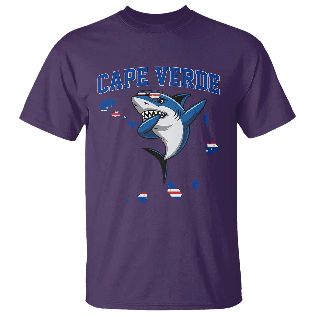 Cape Verde Flag Map Shark Cape Verdean Roots T Shirt