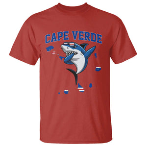 Cape Verde Flag Map Shark Cape Verdean Roots T Shirt