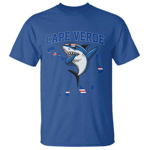 Cape Verde Flag Map Shark Cape Verdean Roots T Shirt