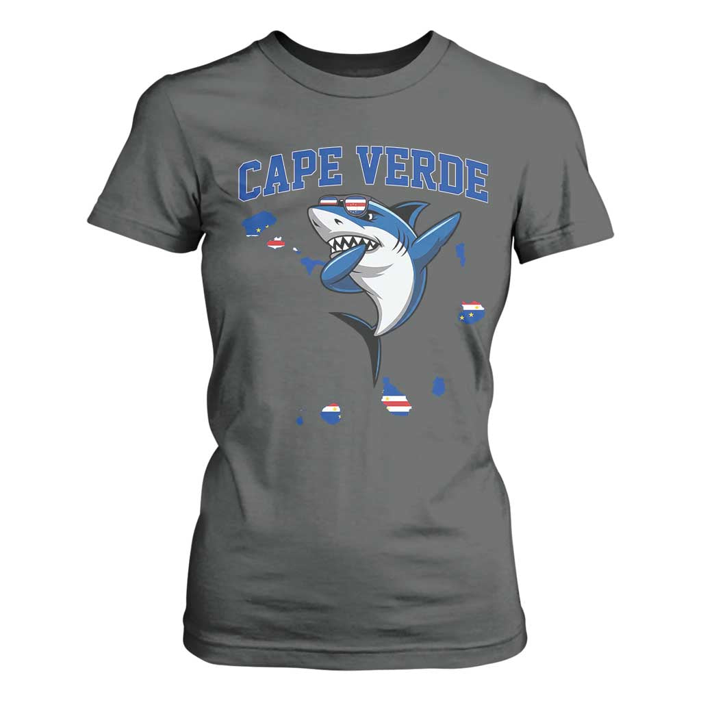 Cape Verde Flag Map Shark Cape Verdean Roots T Shirt For Women