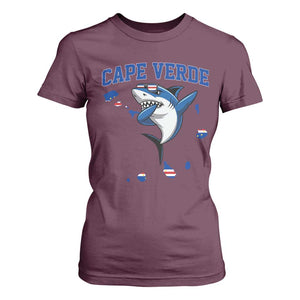 Cape Verde Flag Map Shark Cape Verdean Roots T Shirt For Women
