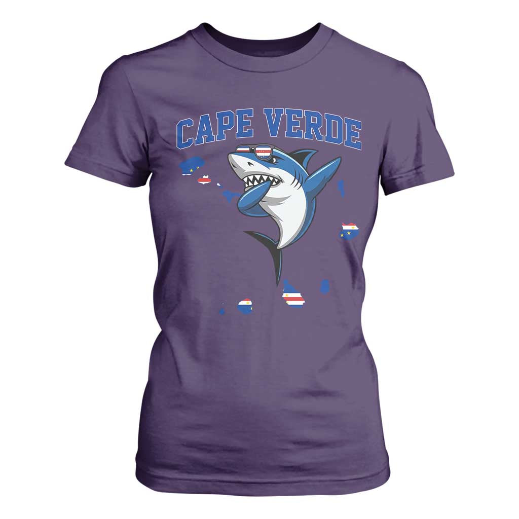 Cape Verde Flag Map Shark Cape Verdean Roots T Shirt For Women