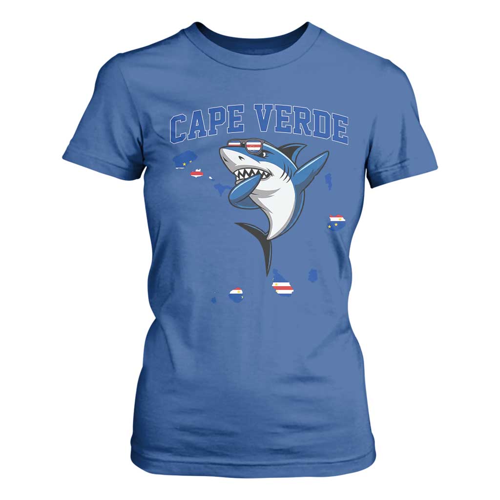 Cape Verde Flag Map Shark Cape Verdean Roots T Shirt For Women