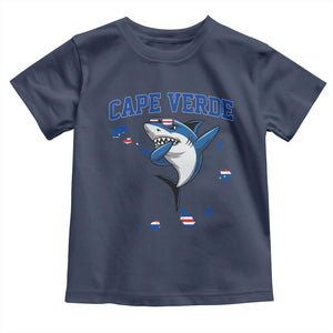 Cape Verde Flag Map Shark Cape Verdean Roots Toddler T Shirt