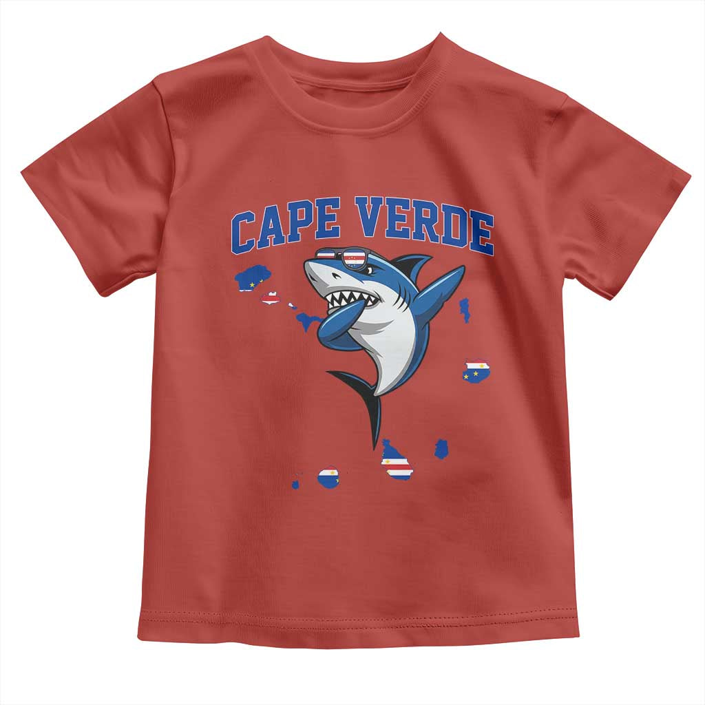 Cape Verde Flag Map Shark Cape Verdean Roots Toddler T Shirt