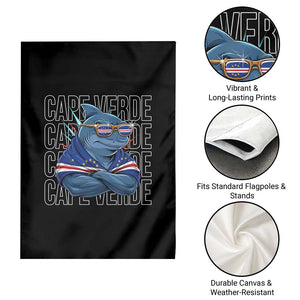 Cape Verde Flag Shark Cape Verdean Roots Cabo Verde Garden Flag TS14 Print Your Wear