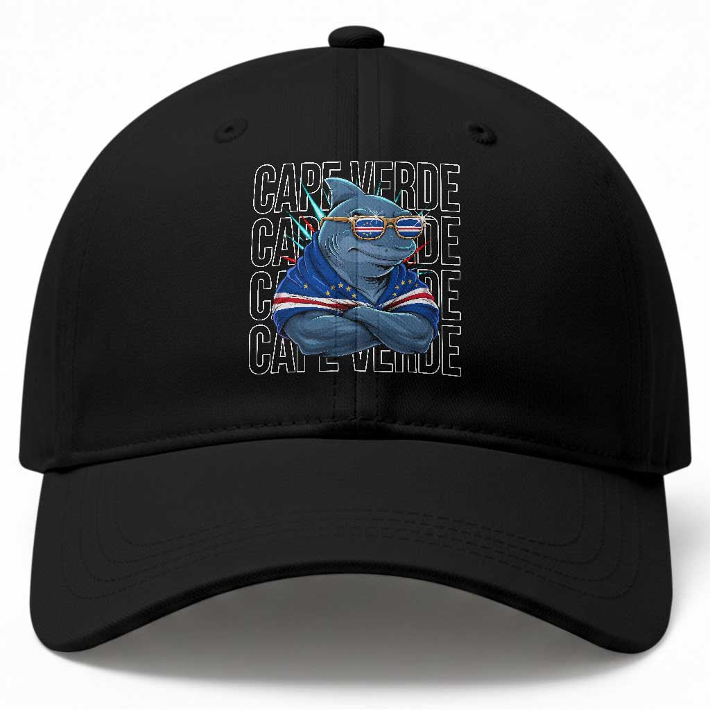 Cape Verde Flag Shark Cape Verdean Roots Cabo Verde Baseball Cap