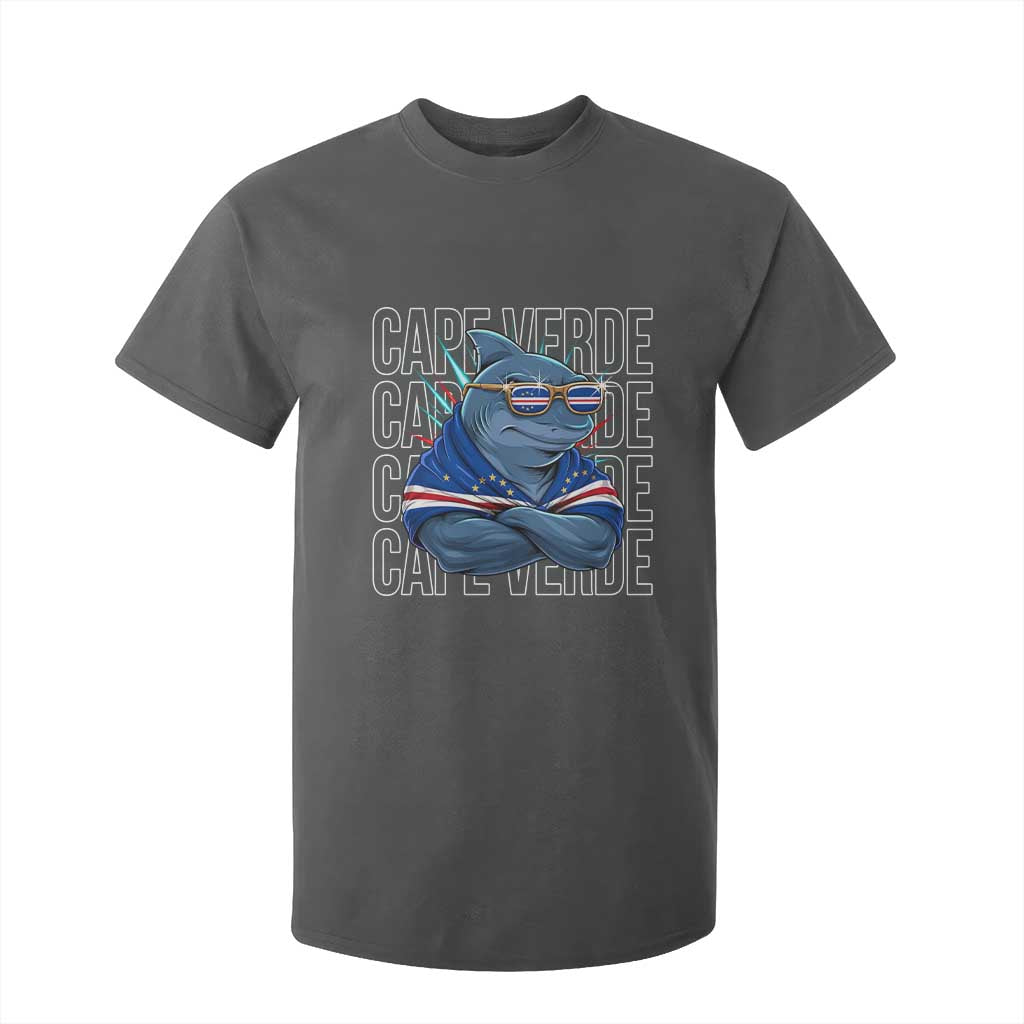 Cape Verde Flag Shark Cape Verdean Roots Cabo Verde T Shirt For Kid