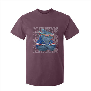 Cape Verde Flag Shark Cape Verdean Roots Cabo Verde T Shirt For Kid