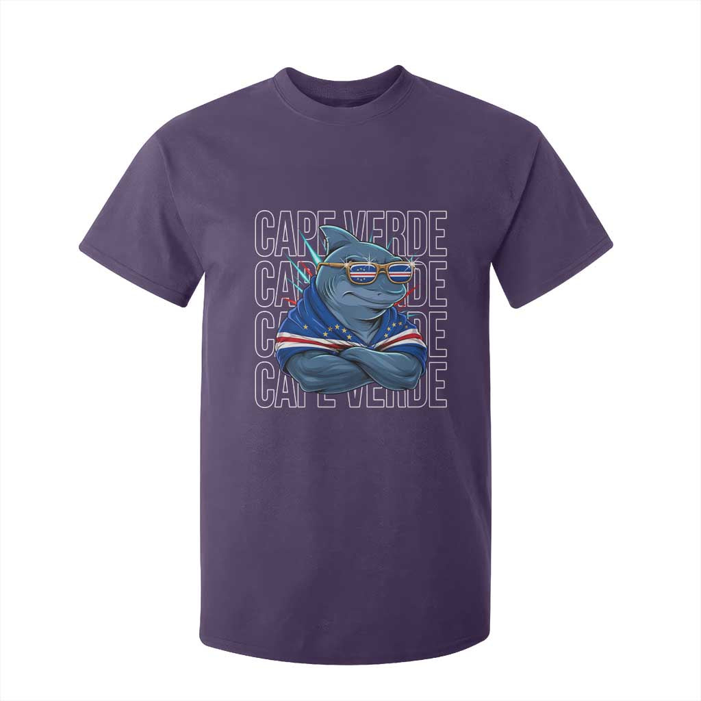 Cape Verde Flag Shark Cape Verdean Roots Cabo Verde T Shirt For Kid