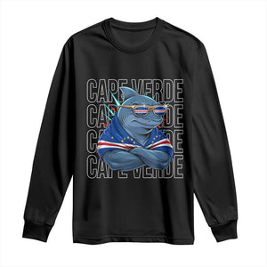 Cape Verde Flag Shark Cape Verdean Roots Cabo Verde Long Sleeve Shirt