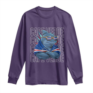 Cape Verde Flag Shark Cape Verdean Roots Cabo Verde Long Sleeve Shirt