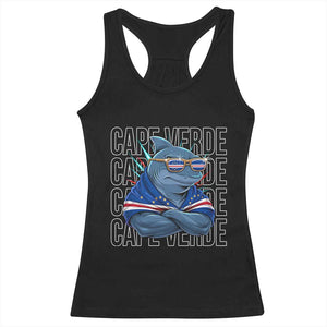 Cape Verde Flag Shark Cape Verdean Roots Cabo Verde Racerback Tank Top