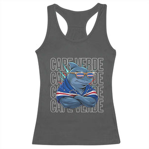 Cape Verde Flag Shark Cape Verdean Roots Cabo Verde Racerback Tank Top