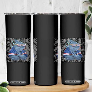 Cape Verde Flag Shark Cape Verdean Roots Cabo Verde Skinny Tumbler TS14 Print Your Wear