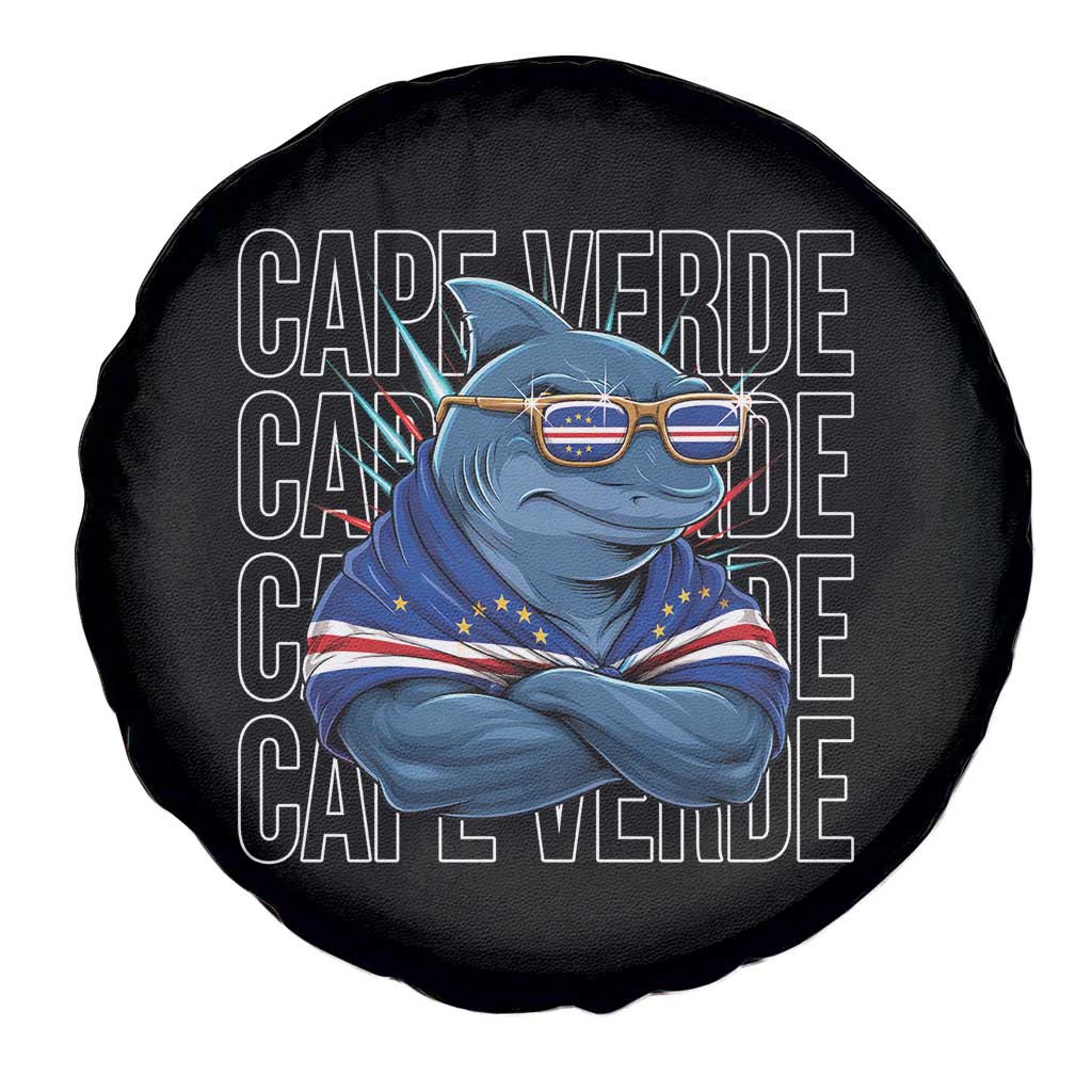Cape Verde Flag Shark Cape Verdean Roots Cabo Verde Spare Tire Cover TS14 Print Your Wear