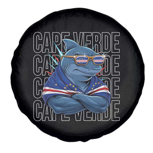 Cape Verde Flag Shark Cape Verdean Roots Cabo Verde Spare Tire Cover TS14 Print Your Wear