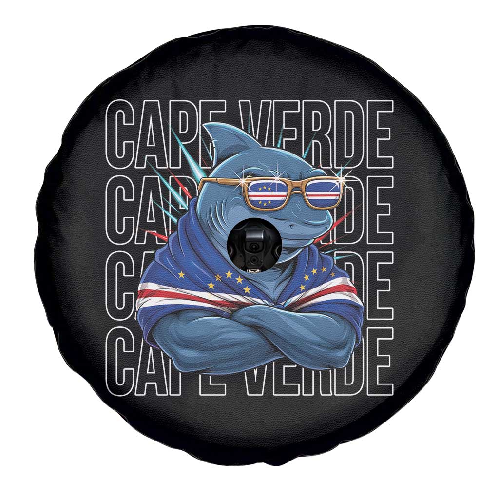 Cape Verde Flag Shark Cape Verdean Roots Cabo Verde Spare Tire Cover TS14 Print Your Wear