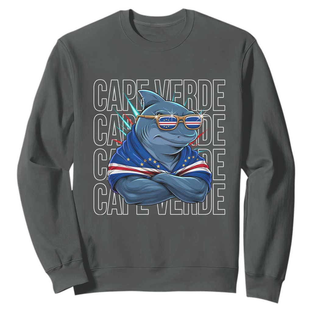 Cape Verde Flag Shark Cape Verdean Roots Cabo Verde Sweatshirt