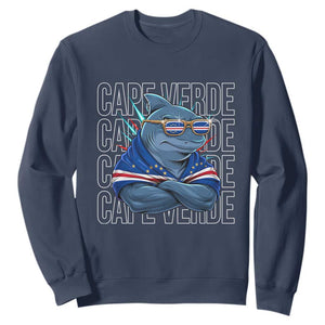 Cape Verde Flag Shark Cape Verdean Roots Cabo Verde Sweatshirt