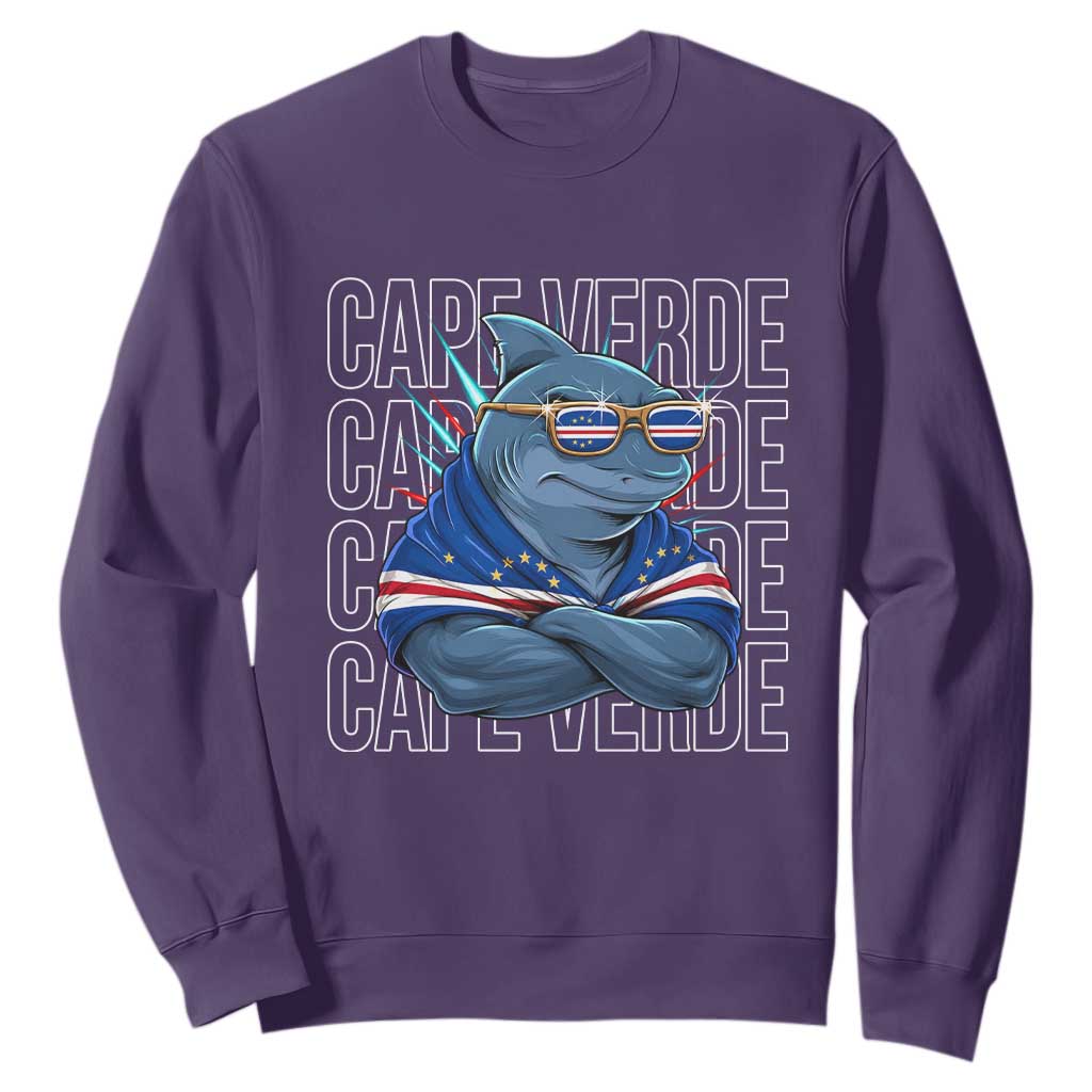 Cape Verde Flag Shark Cape Verdean Roots Cabo Verde Sweatshirt