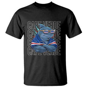 Cape Verde Flag Shark Cape Verdean Roots Cabo Verde T Shirt