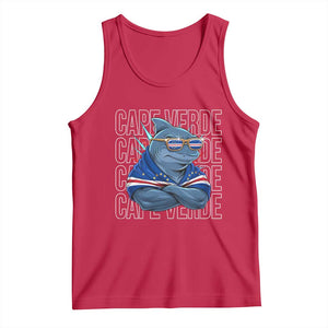 Cape Verde Flag Shark Cape Verdean Roots Cabo Verde Tank Top