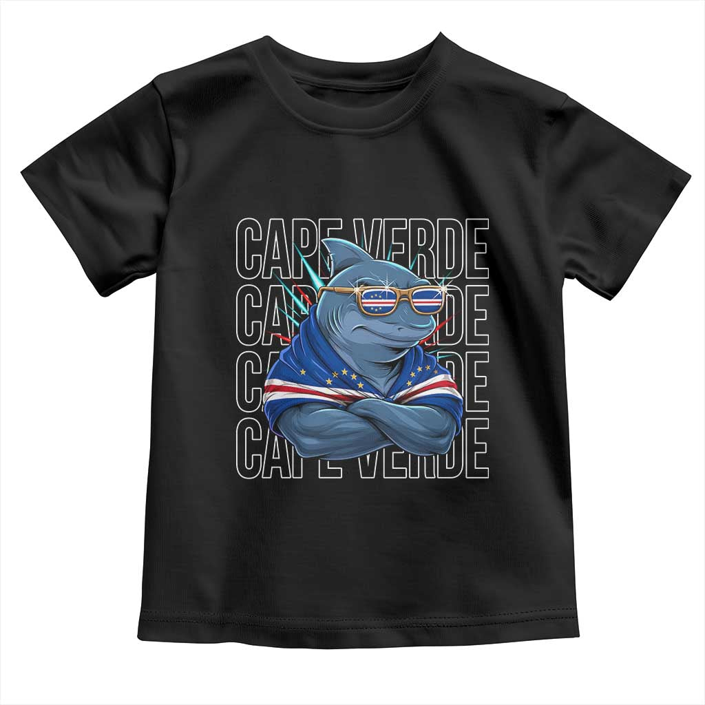 Cape Verde Flag Shark Cape Verdean Roots Cabo Verde Toddler T Shirt