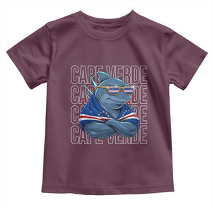 Cape Verde Flag Shark Cape Verdean Roots Cabo Verde Toddler T Shirt