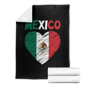 Mexican Flag Heart Mexico City Independence Day Gift Throw Blanket TS14 Black Print Your Wear