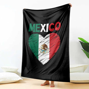 Mexican Flag Heart Mexico City Independence Day Gift Throw Blanket TS14 Print Your Wear