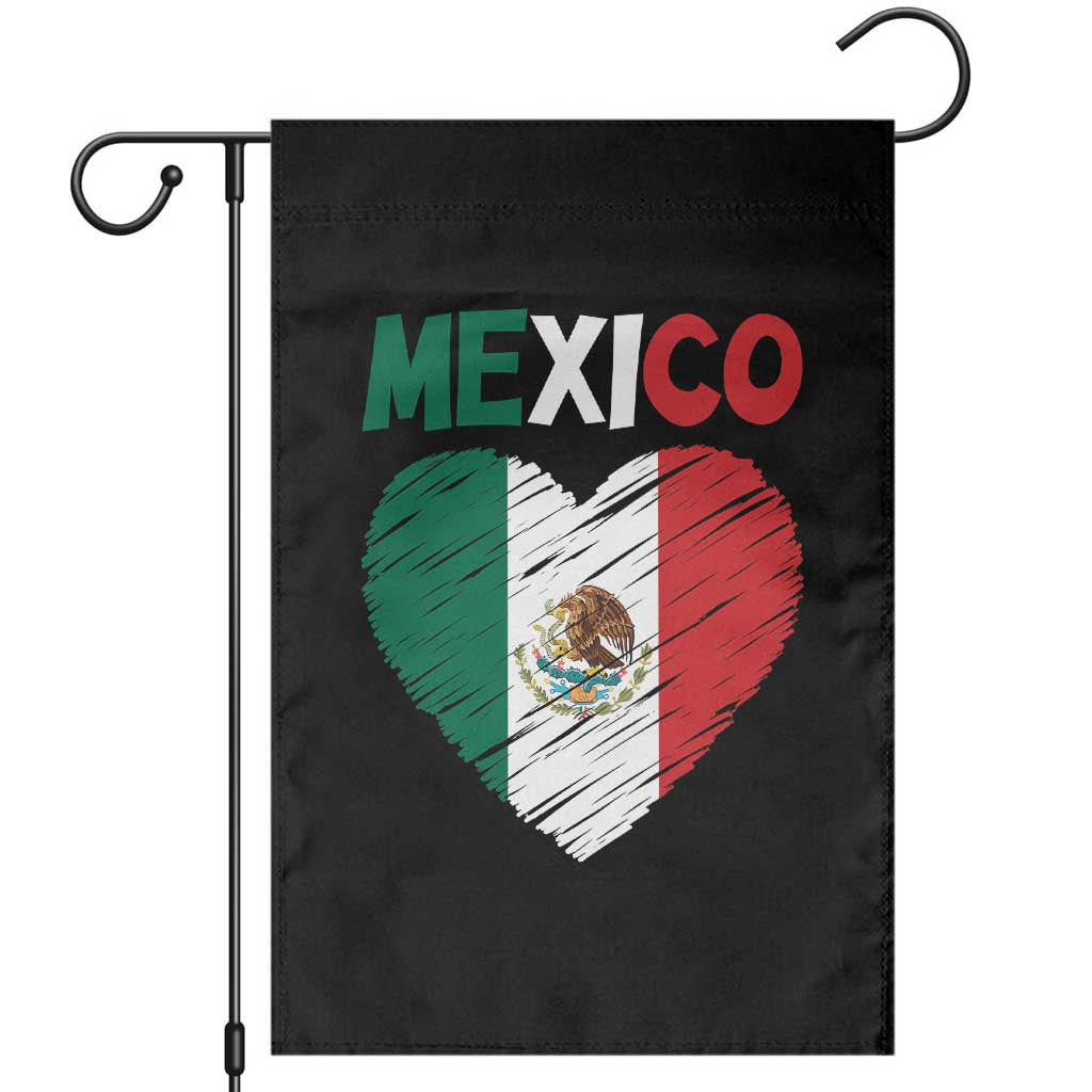 Mexican Flag Heart Mexico City Independence Day Gift Garden Flag TS14 Black Print Your Wear