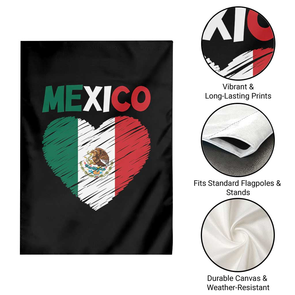 Mexican Flag Heart Mexico City Independence Day Gift Garden Flag TS14 Print Your Wear
