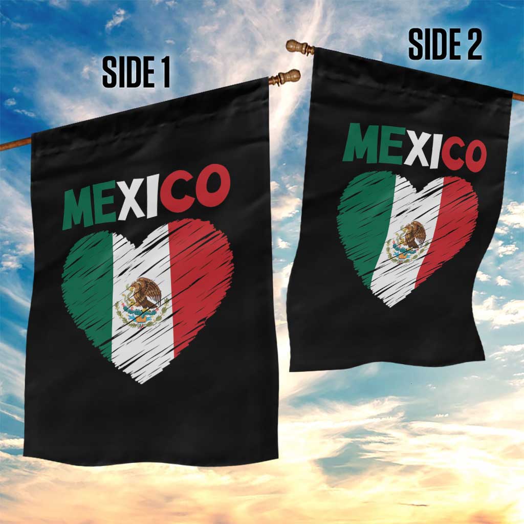 Mexican Flag Heart Mexico City Independence Day Gift Garden Flag TS14 Print Your Wear