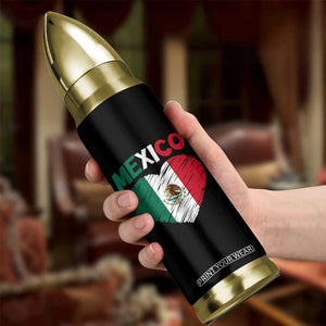 Mexican Flag Heart Mexico City Independence Day Gift Bullet Tumbler TS14 Print Your Wear