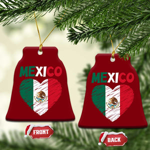 Mexican Flag Heart Mexico City Independence Day Gift Ceramic Ornament TS14 Print Your Wear
