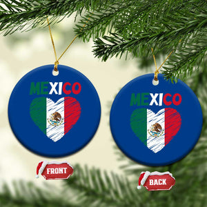 Mexican Flag Heart Mexico City Independence Day Gift Ceramic Ornament TS14 1pc Blue Print Your Wear
