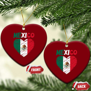 Mexican Flag Heart Mexico City Independence Day Gift Ceramic Ornament TS14 Print Your Wear