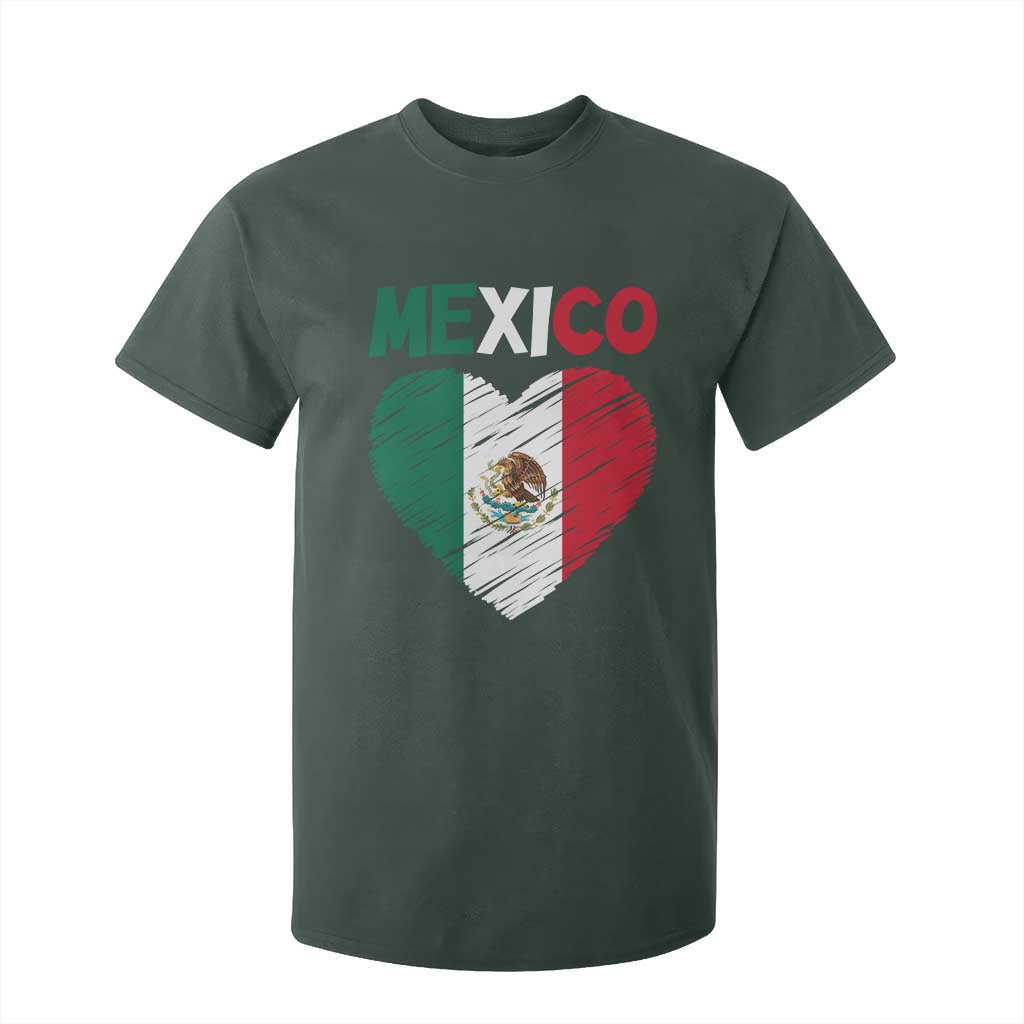 Mexican Flag Heart Mexico City Independence Day Gift T Shirt For Kid TS14 Print Your Wear