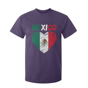 Mexican Flag Heart Mexico City Independence Day Gift T Shirt For Kid TS14 Purple Print Your Wear
