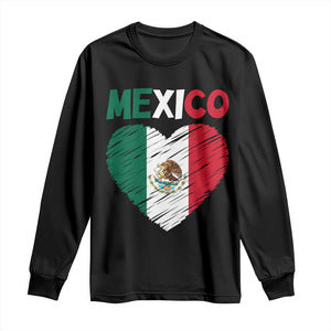 Mexican Flag Heart Mexico City Independence Day Gift Long Sleeve Shirt TS14 Black Print Your Wear