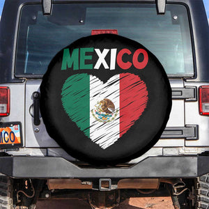 Mexican Flag Heart Mexico City Independence Day Gift Spare Tire Cover TS14 No hole Black Print Your Wear