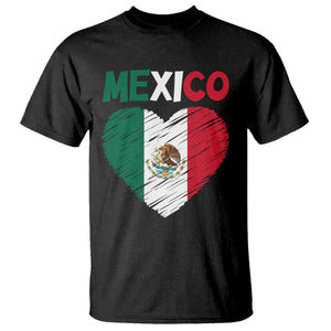 Mexican Flag Heart Mexico City Independence Day Gift T Shirt TS14 Black Print Your Wear