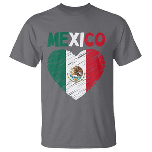Mexican Flag Heart Mexico City Independence Day Gift T Shirt TS14 Charcoal Print Your Wear